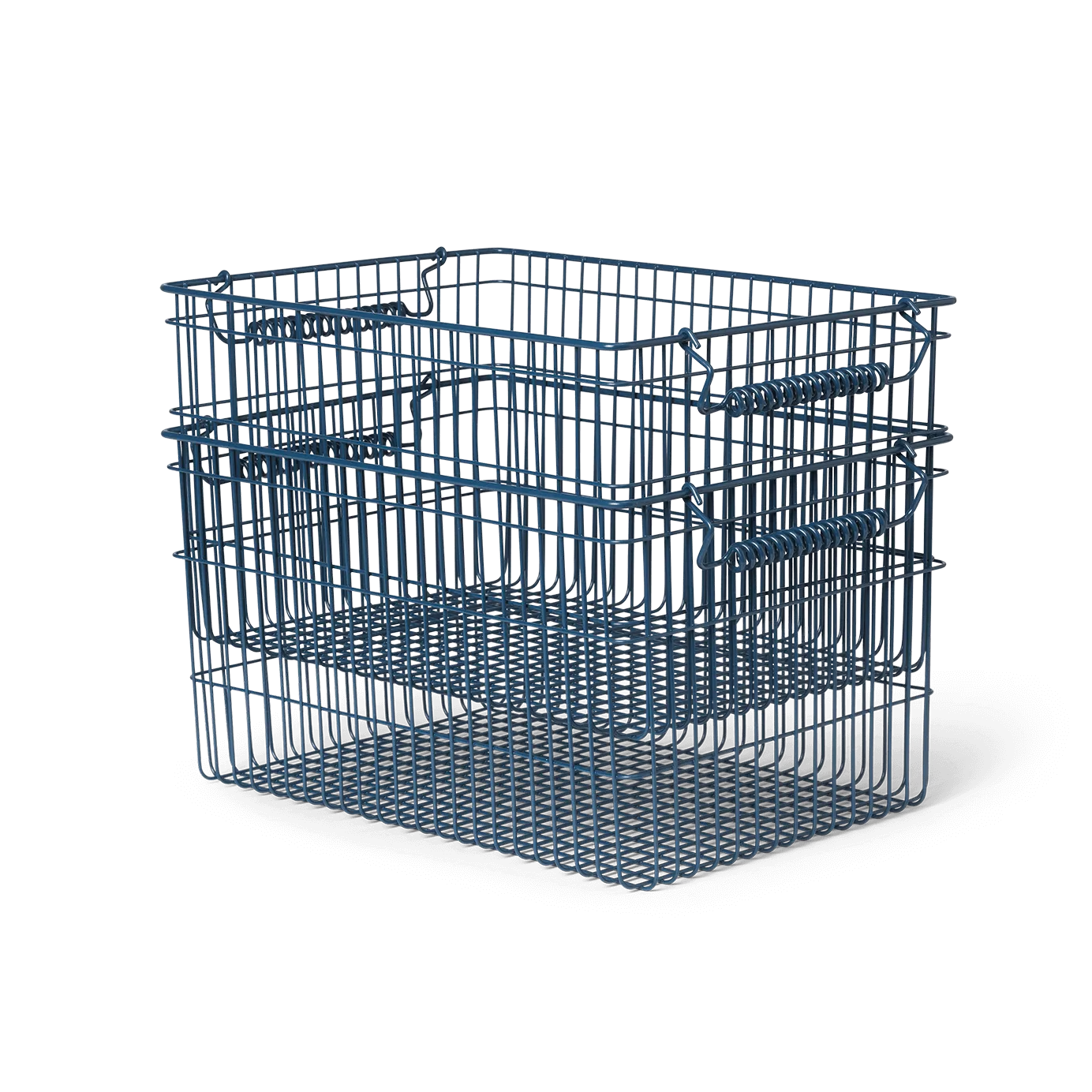 Cala stackable basket 2-pack, Dark blue, 36,2x26,2x20,2 cm Ferm Living