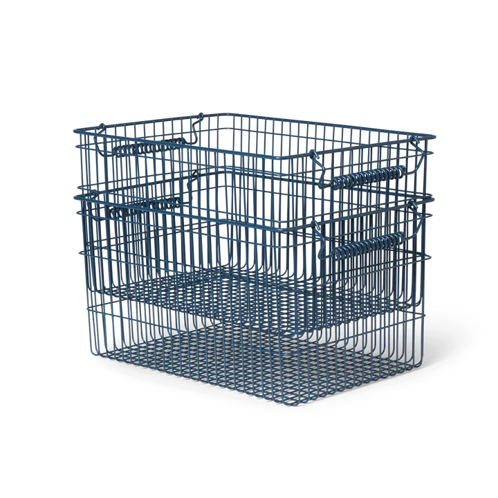 Cala stackable basket 2-pack - Dark blue, 36,2x26,2x20,2 cm - Ferm Living
