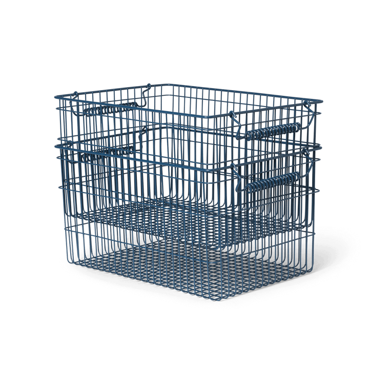 Cala stackable basket 2-pack - Dark blue - Ferm Living