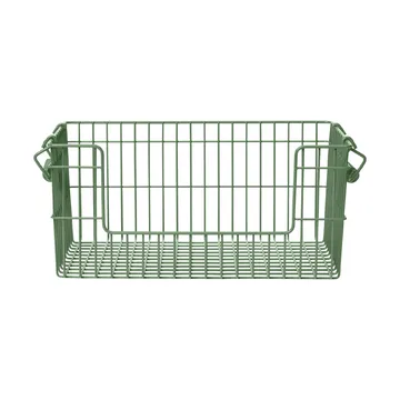 Cala stackable basket 2-pack - Verdant green, 28.7x18x13 cm - Ferm Living