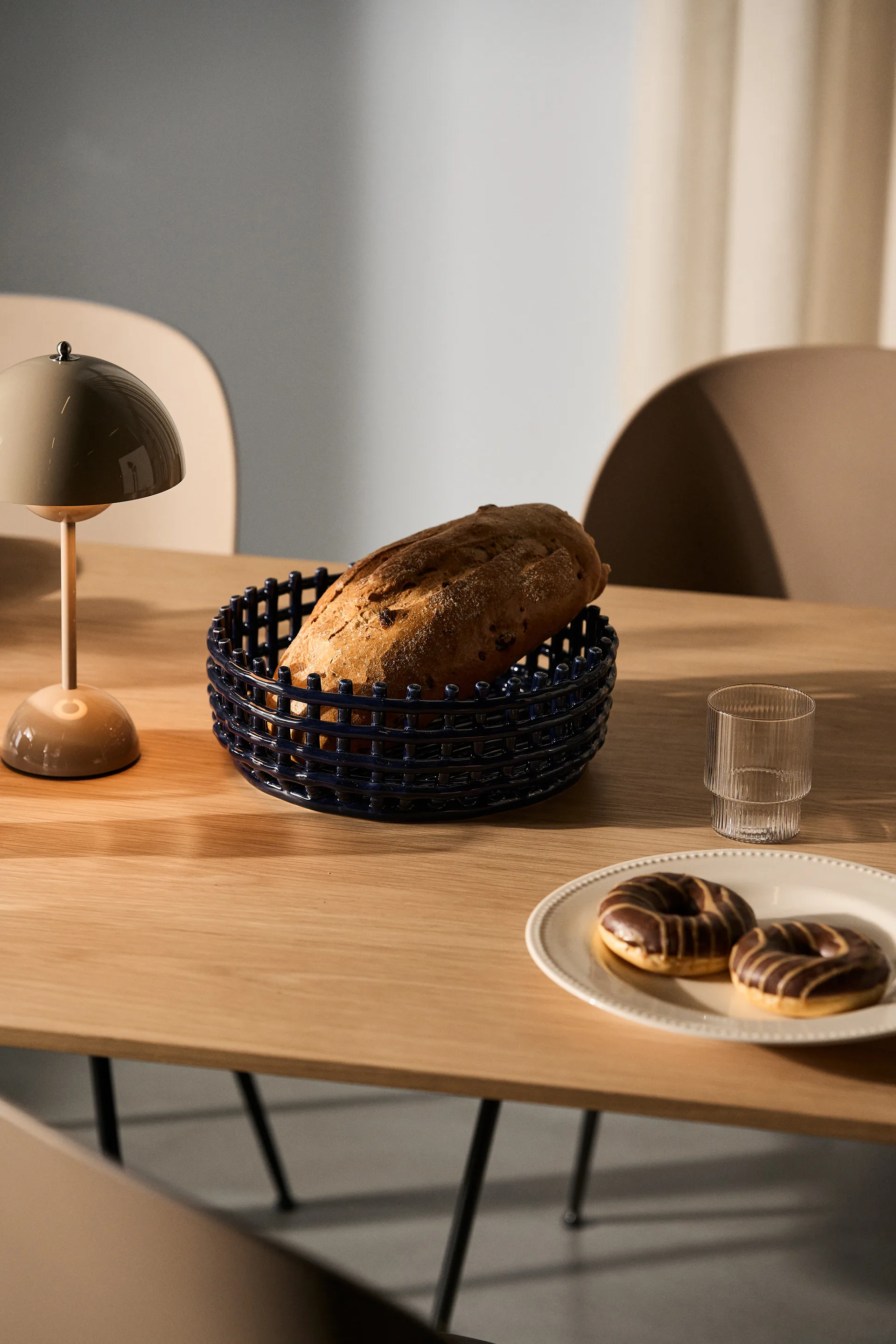 Ceramic braided bowl, blue Ferm Living