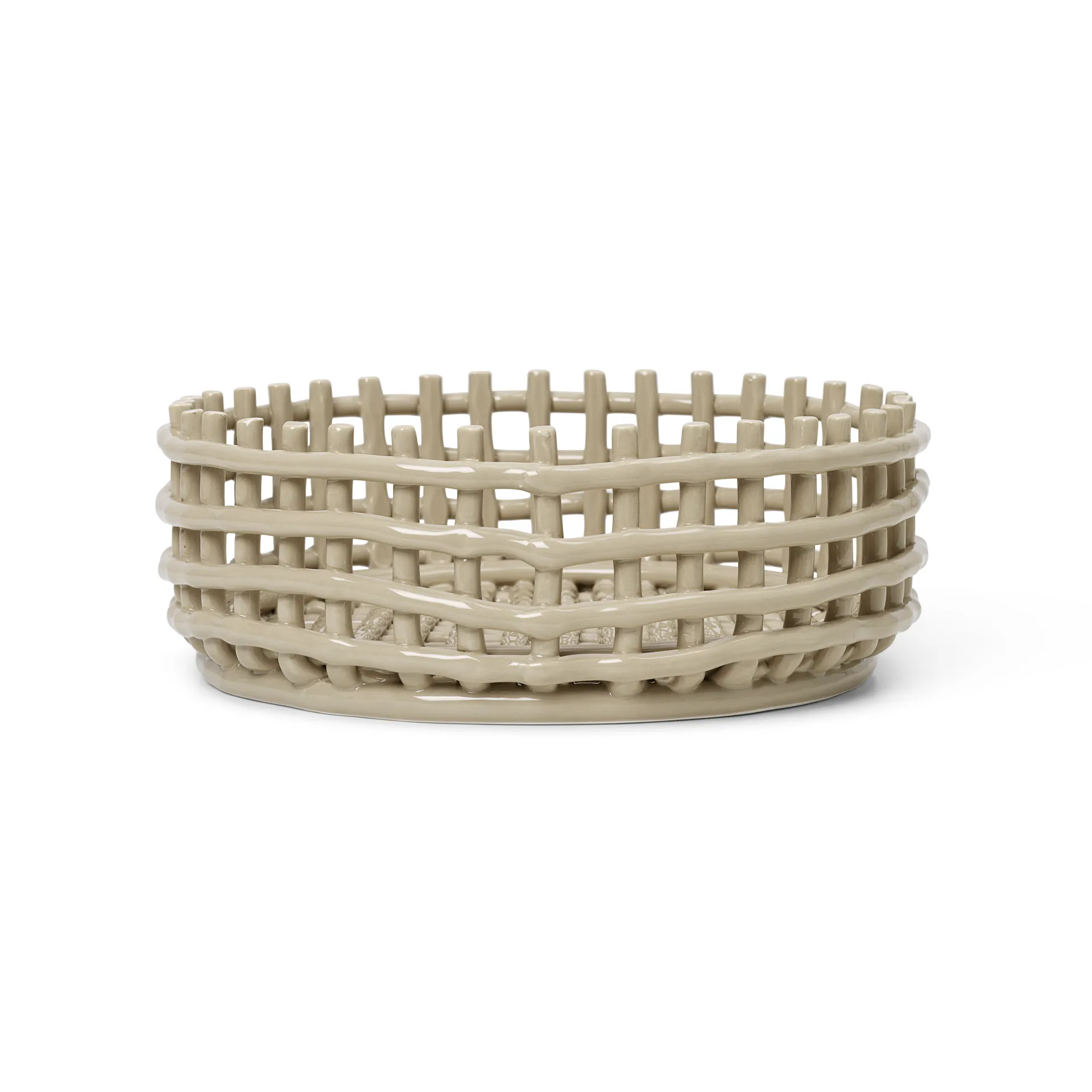 Ceramic braided bowl, cashmere Ferm Living