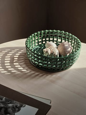 Ceramic braided bowl - Emerald Green - Ferm Living