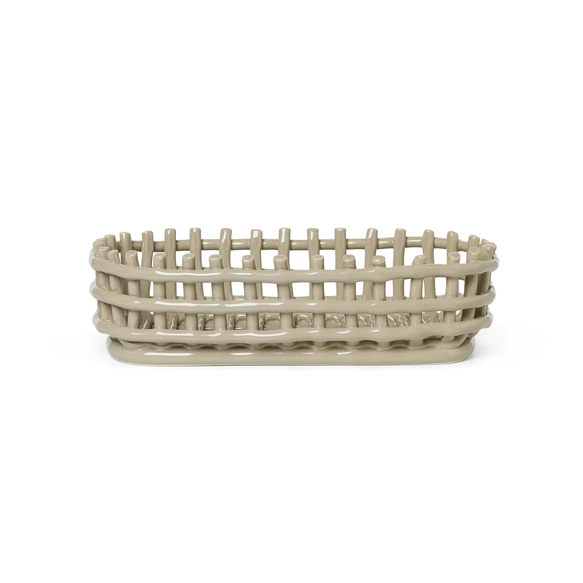 Ceramic plated basket oval 15x30 cm, Cashmere Ferm Living