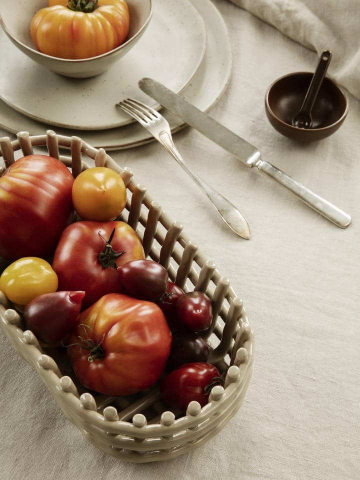 Ceramic plated basket oval 15x30 cm, Cashmere Ferm Living