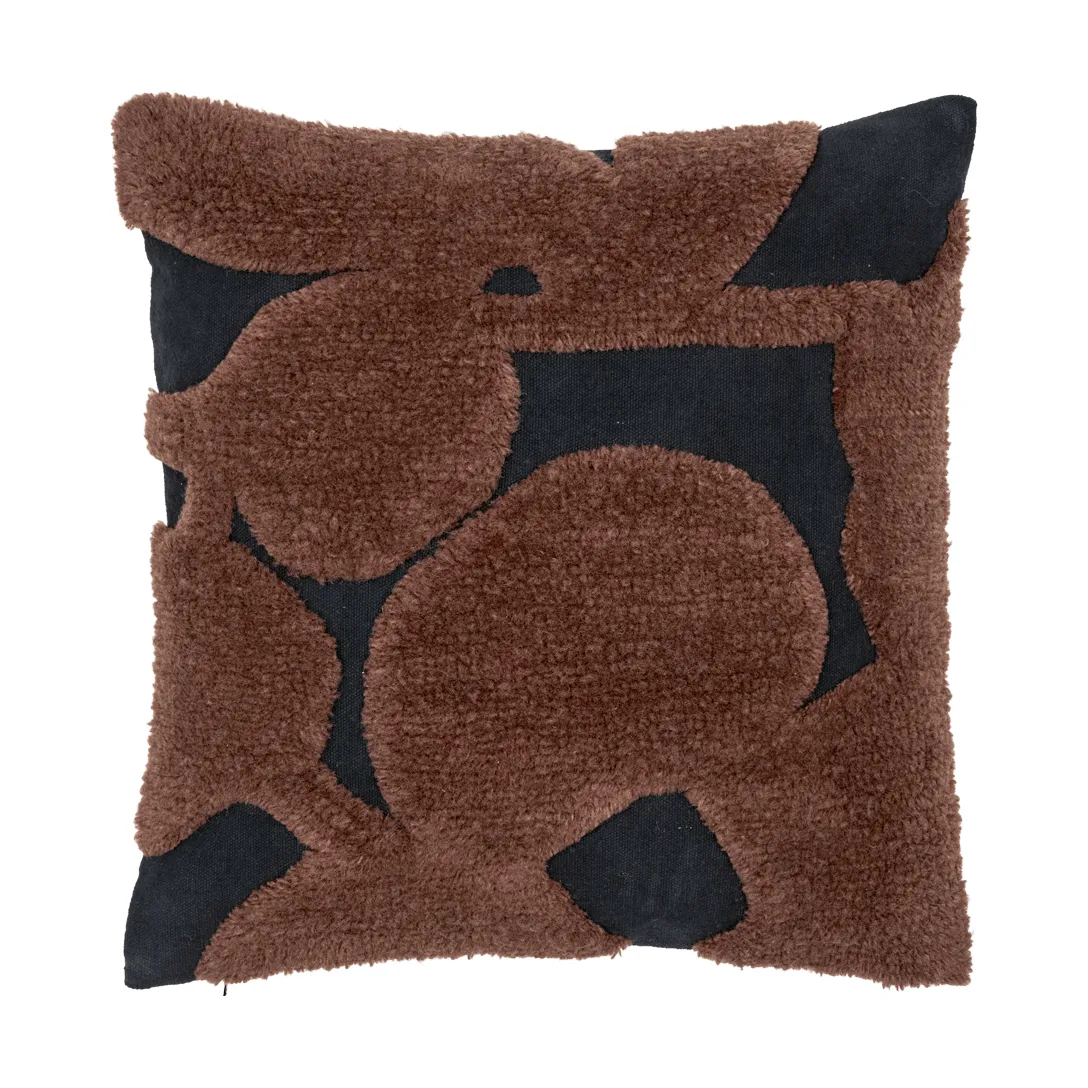 Cilla tufted cushion, Black-dark chocolate 50x50 cm Ferm Living