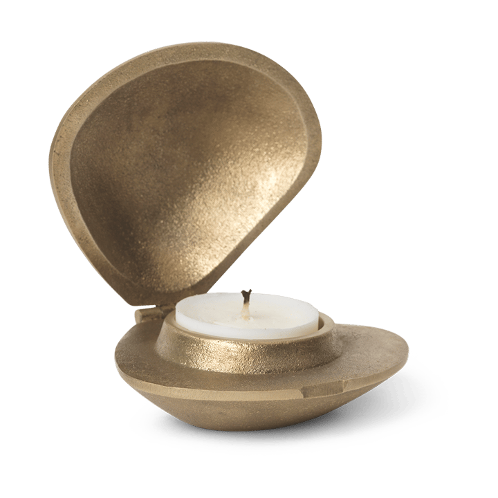 Clam candle holder, Brass Ferm Living