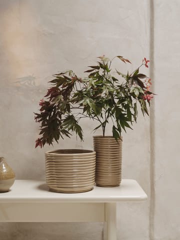 Corduroy flower pot Ø20x15 cm - Cashmere - Ferm Living