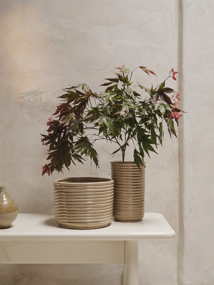 Corduroy flower pot Ø20x15 cm, Cashmere Ferm Living