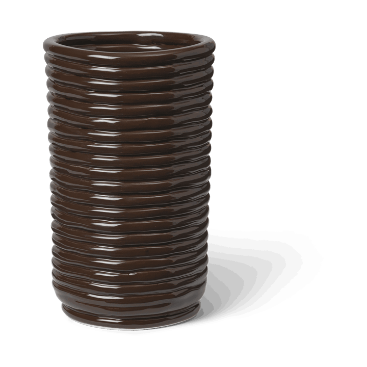 Corduroy vase 21 cm - Carob Brown - Ferm Living