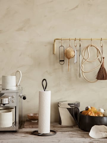 Curvature kitchen paper holder  - Black brass - Ferm Living