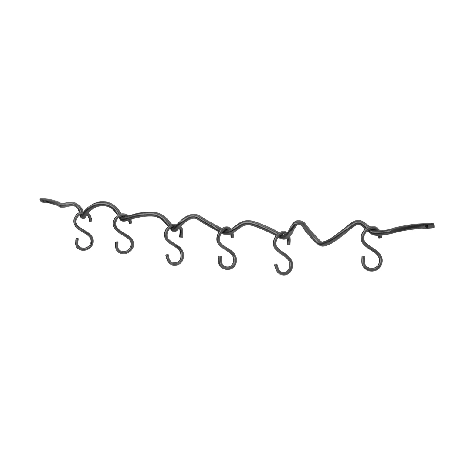 Curvature wall rail incl. 6 hooks, Black brass Ferm Living