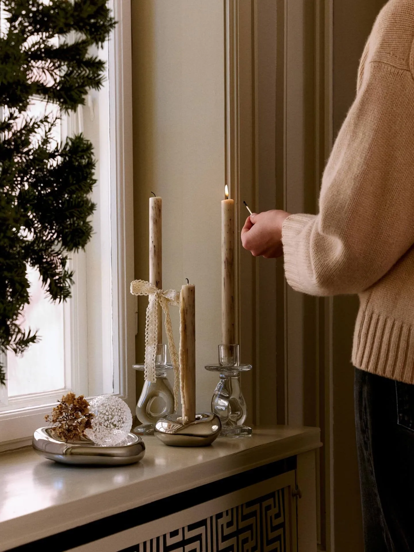 Damo candle holder 16 cm, Clear Ferm Living
