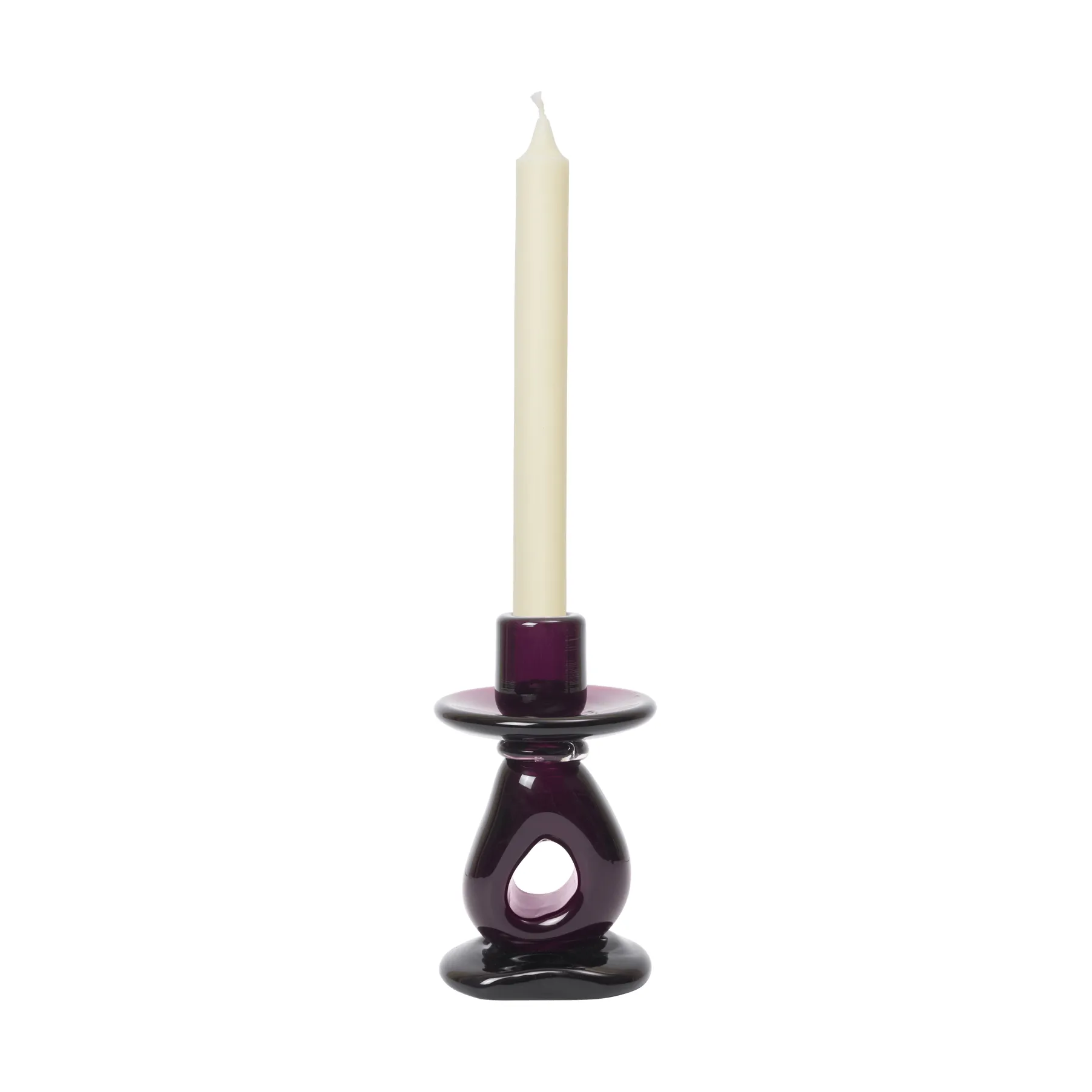 Damo candle holder 16 cm, Dark grape Ferm Living