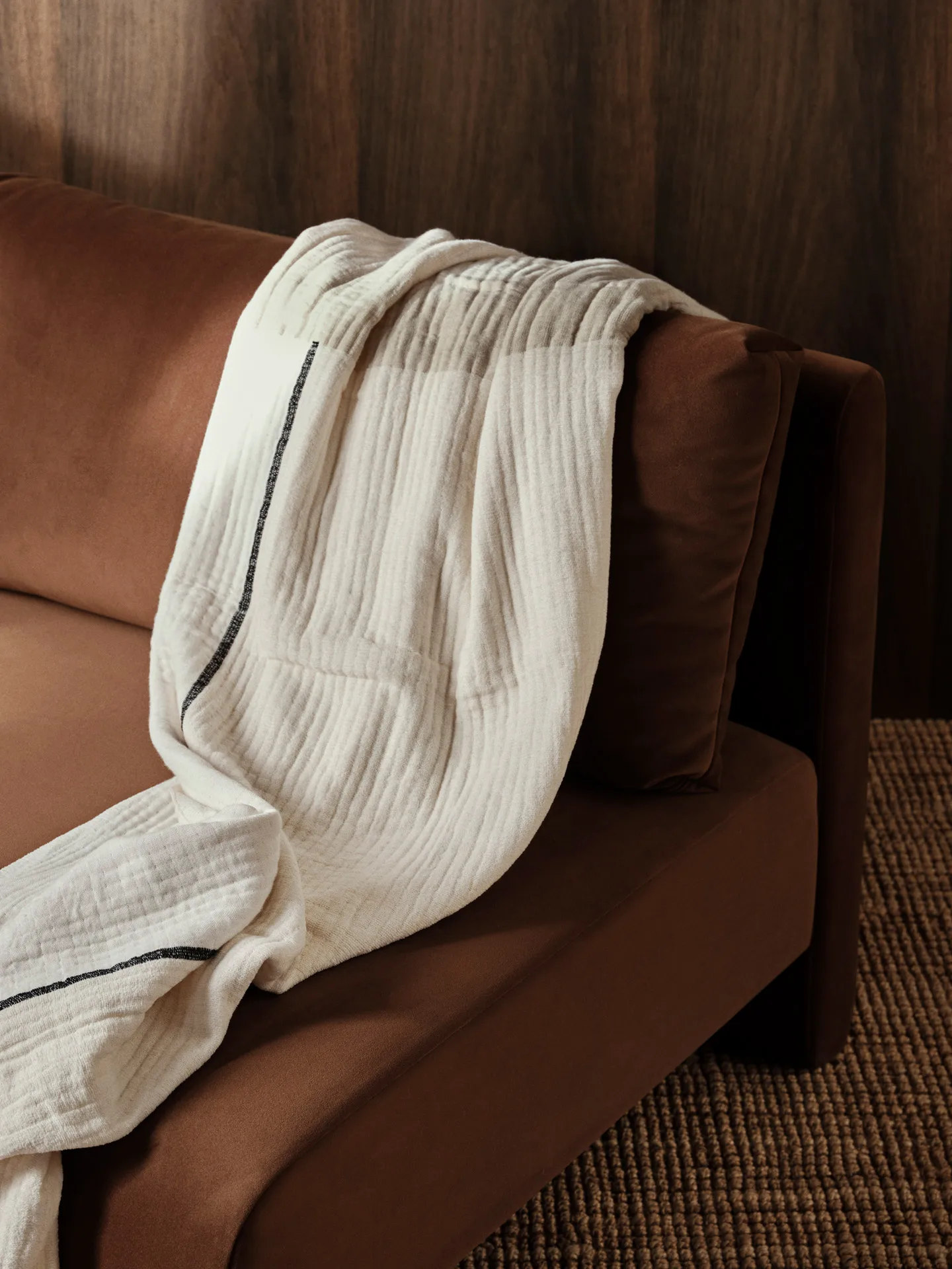 Dela blanket 120x170 cm, Natural-Off-white Ferm Living