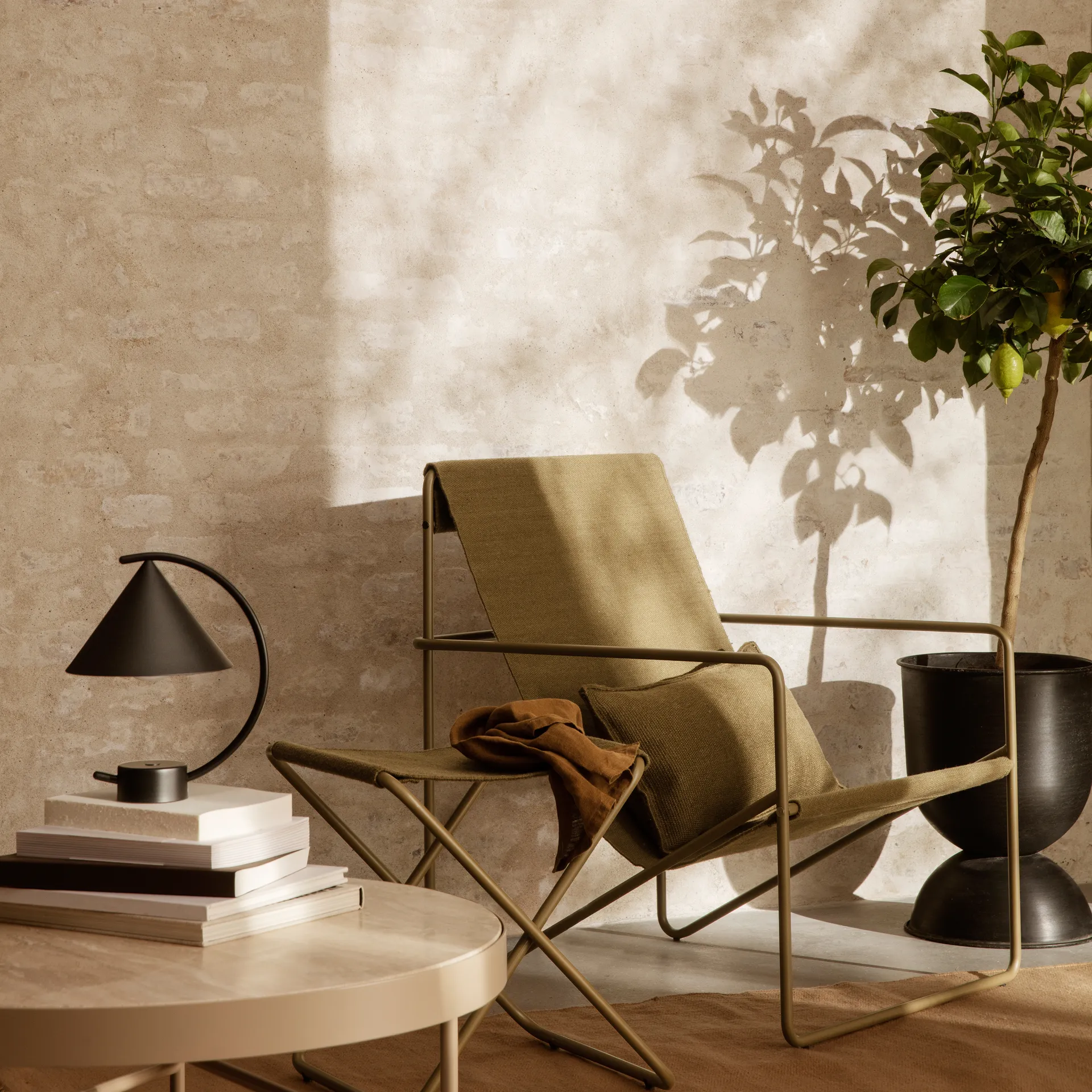 Desert cushion 28x53 cm, olive Ferm Living