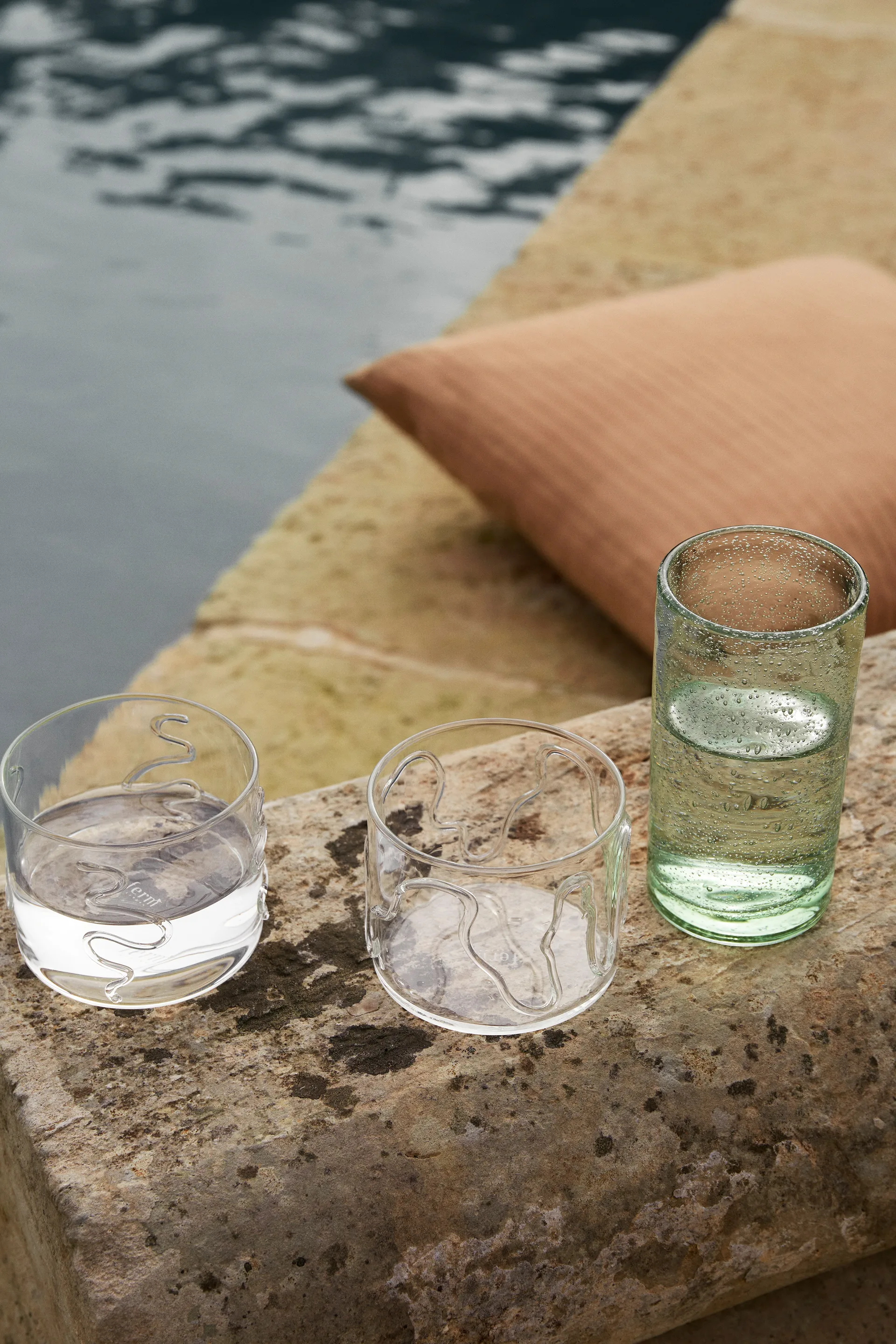 Doodle drinking glass low 2-pack, 20 cl Ferm Living
