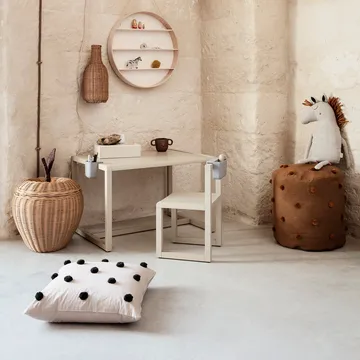 Dot cushion 50x50 cm - sand-black - Ferm Living