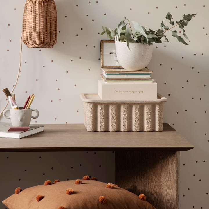 Dot cushion 50x50 cm, sugar kelp-mustard Ferm Living