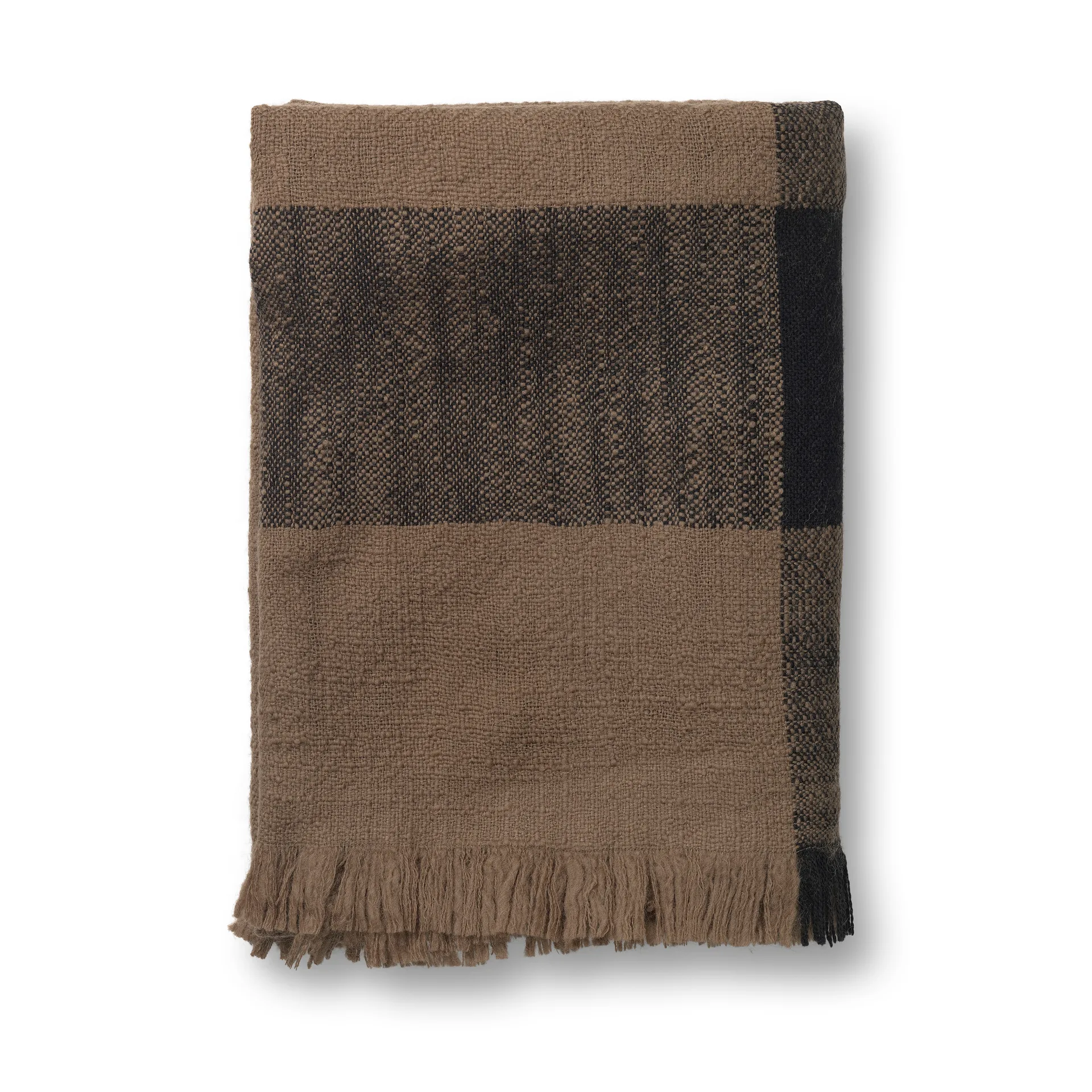 Dry wool throw 120x180 cm, Sugar Kelp/Black Ferm Living
