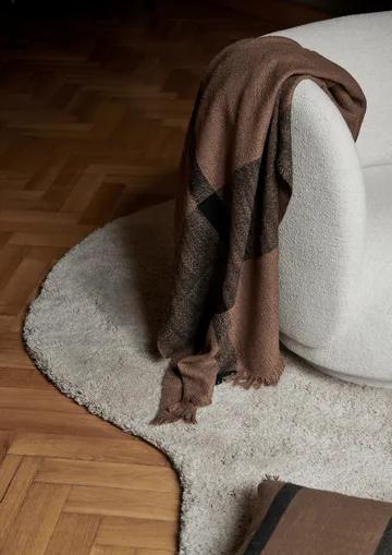 Dry wool throw 120x180 cm - Sugar Kelp/Black - Ferm Living