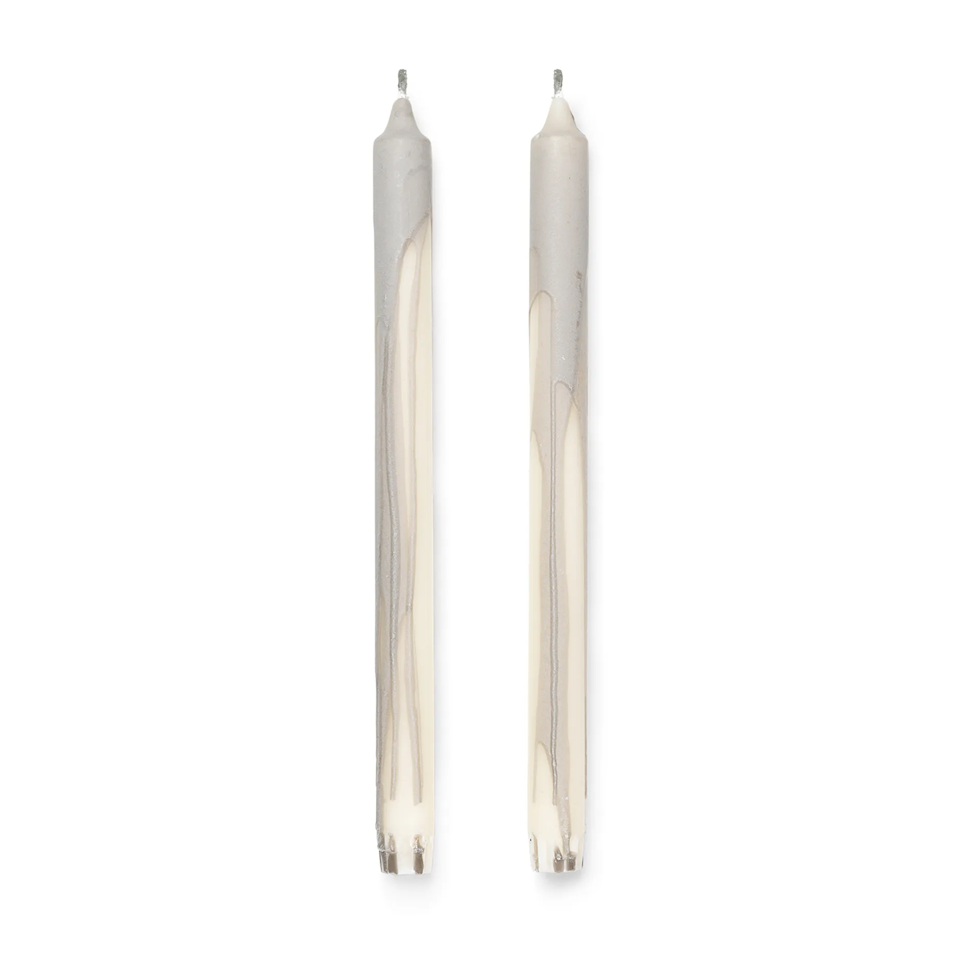 Dryp stearin candle 2-pack, Warm Grey Ferm Living