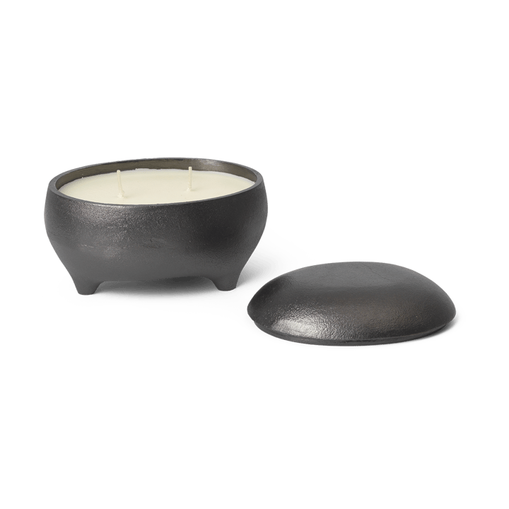 Evoke twin candle in jar, Blackened Aluminium Ferm Living