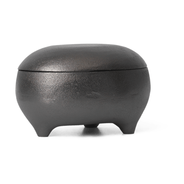 Evoke twin candle in jar - Blackened Aluminium - Ferm Living