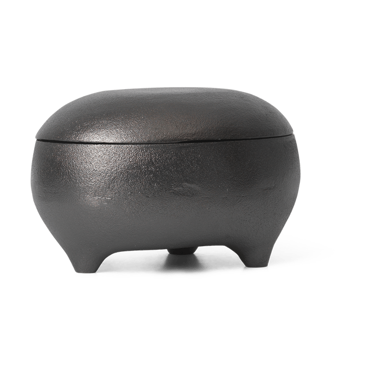 Evoke twin candle in jar, Blackened Aluminium Ferm Living