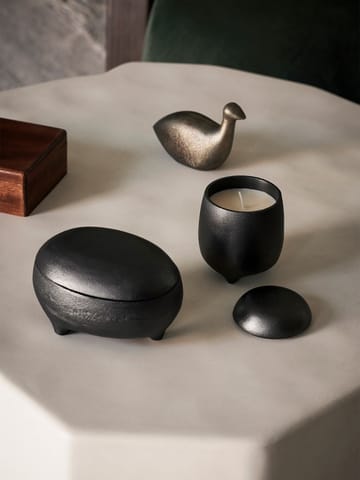 Evoke twin candle in jar - Blackened Aluminium - Ferm Living
