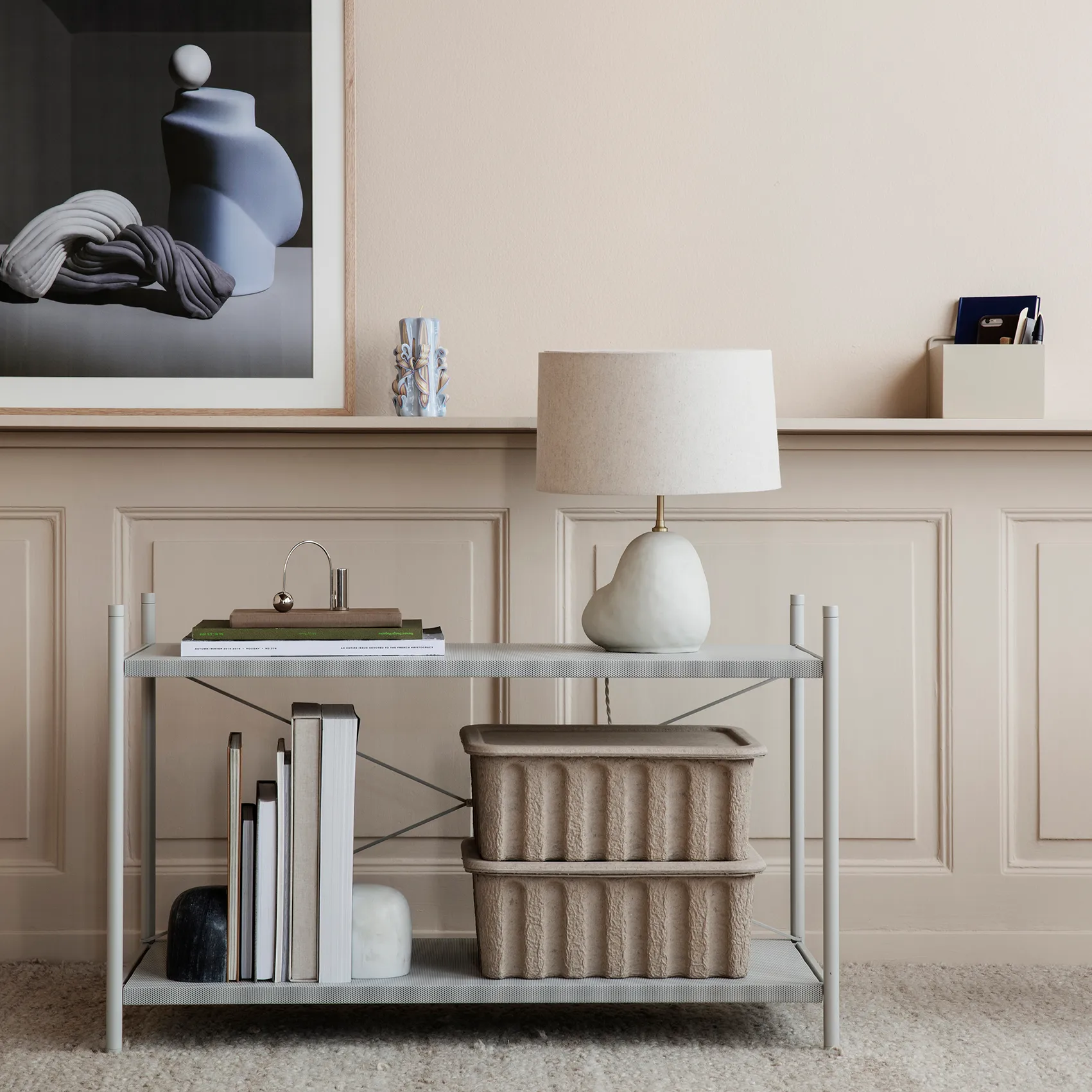 Ferm large box paper with lid 2-pack, brown Ferm Living