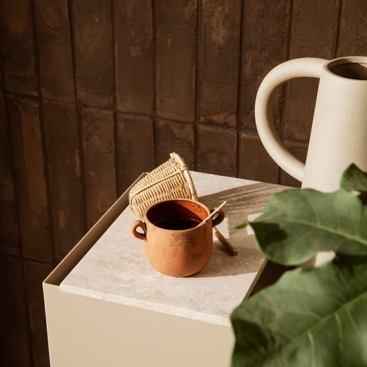 Ferm Living plant box marble tray, beige Ferm Living