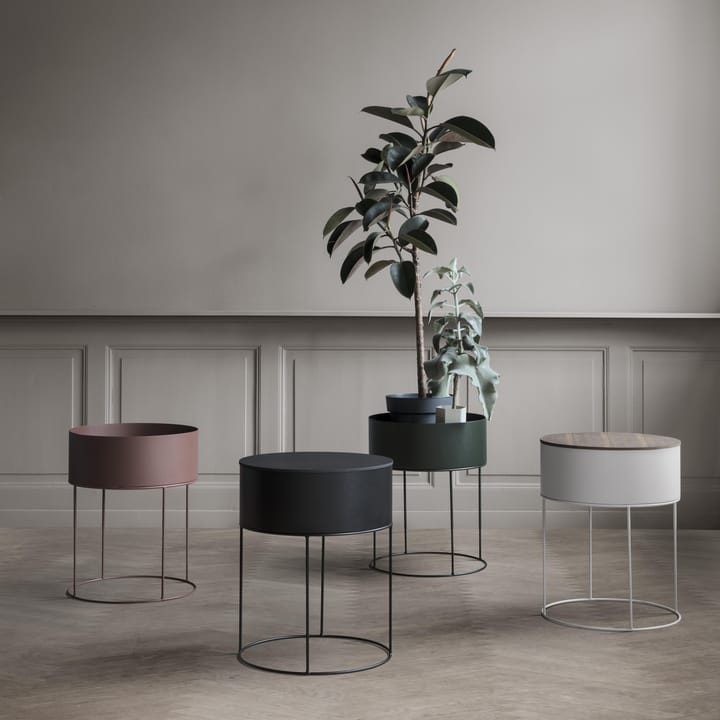 Ferm Living plant box round, light grey Ferm Living