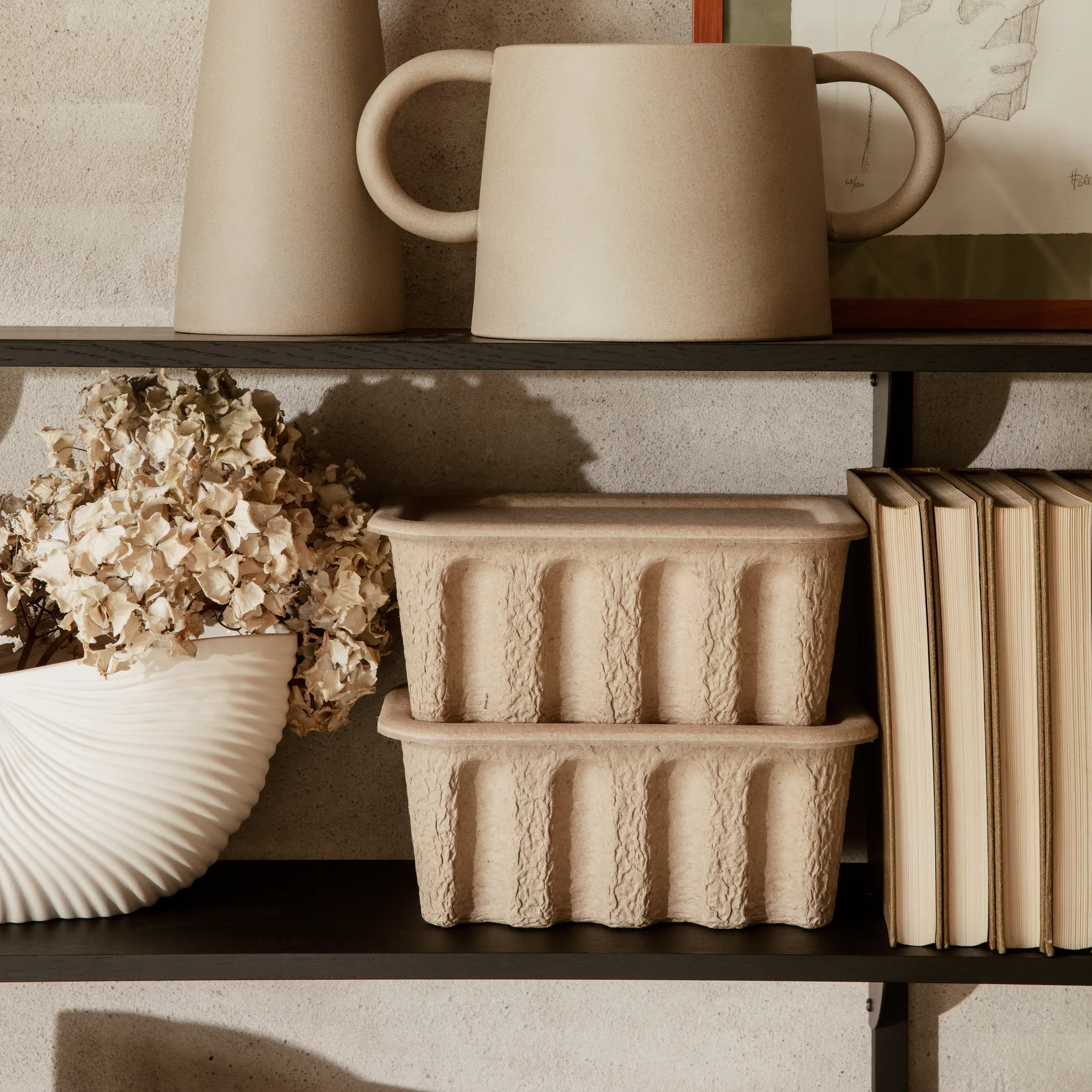 Ferm storage box paper small 2-pack, brown Ferm Living