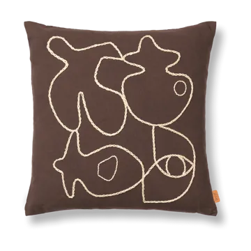 Figure cushion cover 50x50 cm - Coffee-Sand - Ferm Living