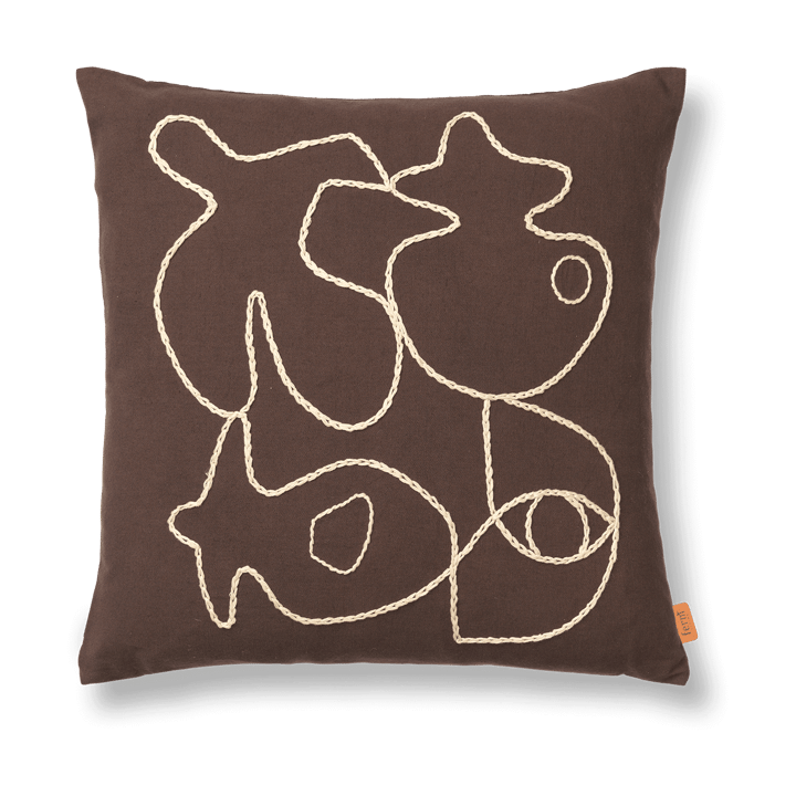 Figure cushion cover 50x50 cm - Coffee-Sand - Ferm Living