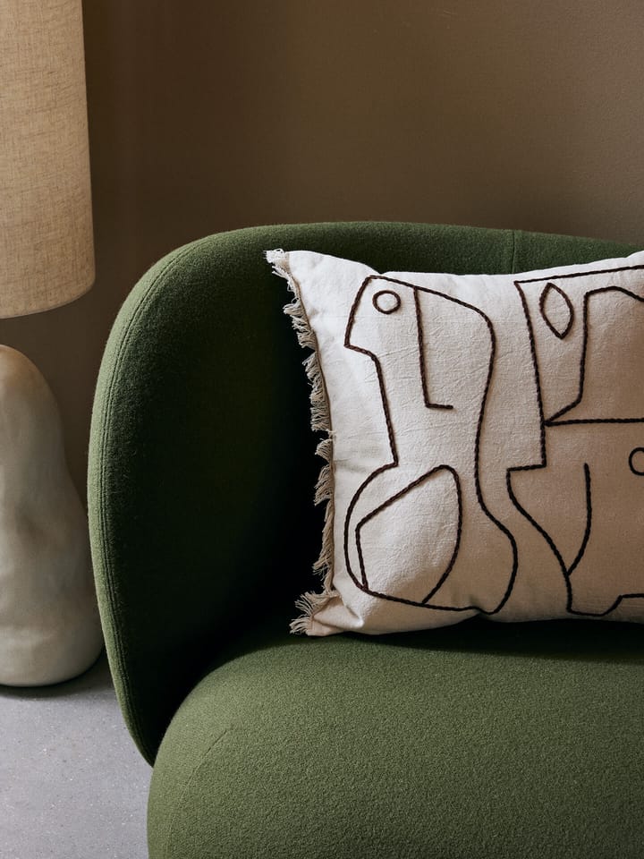 Figure cushion cover 50x50 cm, Off-white-Coffee Ferm Living