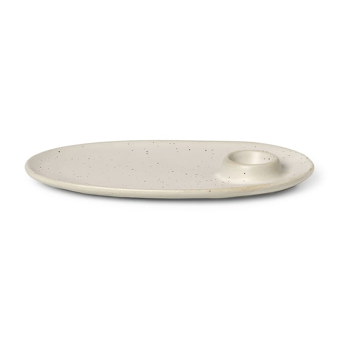 Flow breakfast plate 14x23.5 cm - Off-white speckle - Ferm Living