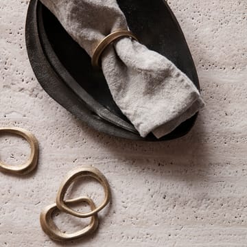 Flow napkin ring 4-pack - Brass - Ferm Living