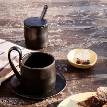 Flow small plate 15 cm - black - Ferm Living