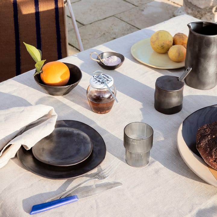 Flow small plate 15 cm, black Ferm Living