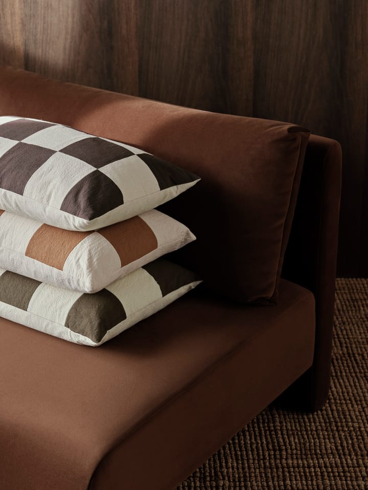 Fold patchwork cushion cover 40x60 cm, Coffee-undyed Ferm Living