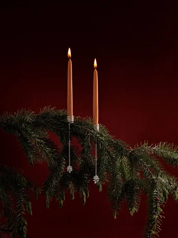 Forest candle holder for Christmas tree 4-pack - Silver - Ferm Living