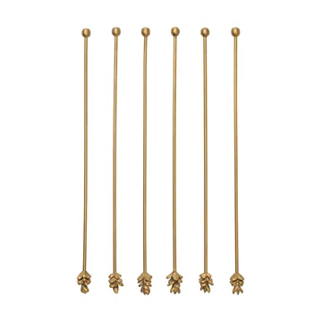 Forest drink stirrers 6-pack - Brass - Ferm Living