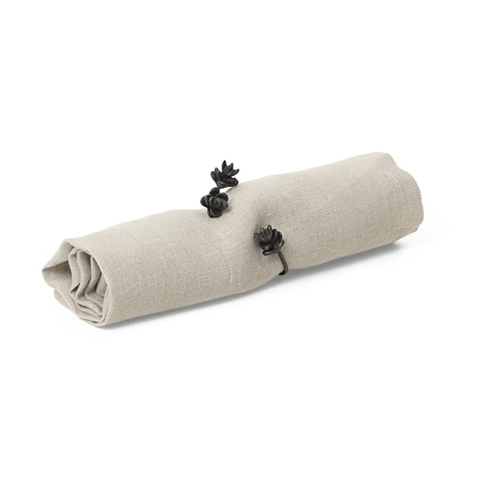 Forest napkin ring 4-pack, Black brass Ferm Living