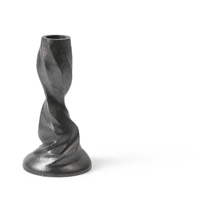 Gale candlestick 13 cm - Blackened Aluminium - Ferm Living