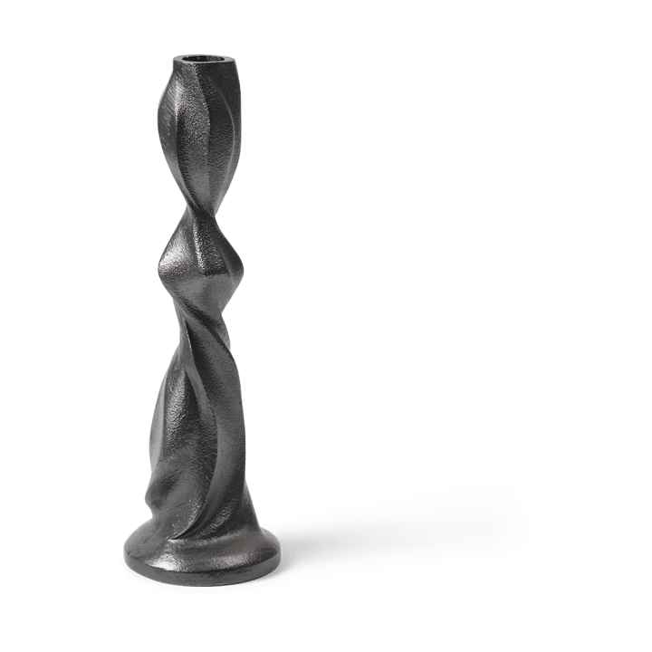 Gale candlestick 25 cm - Blackened Aluminium - Ferm Living