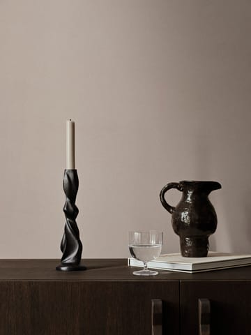 Gale candlestick 25 cm - Blackened Aluminium - Ferm Living