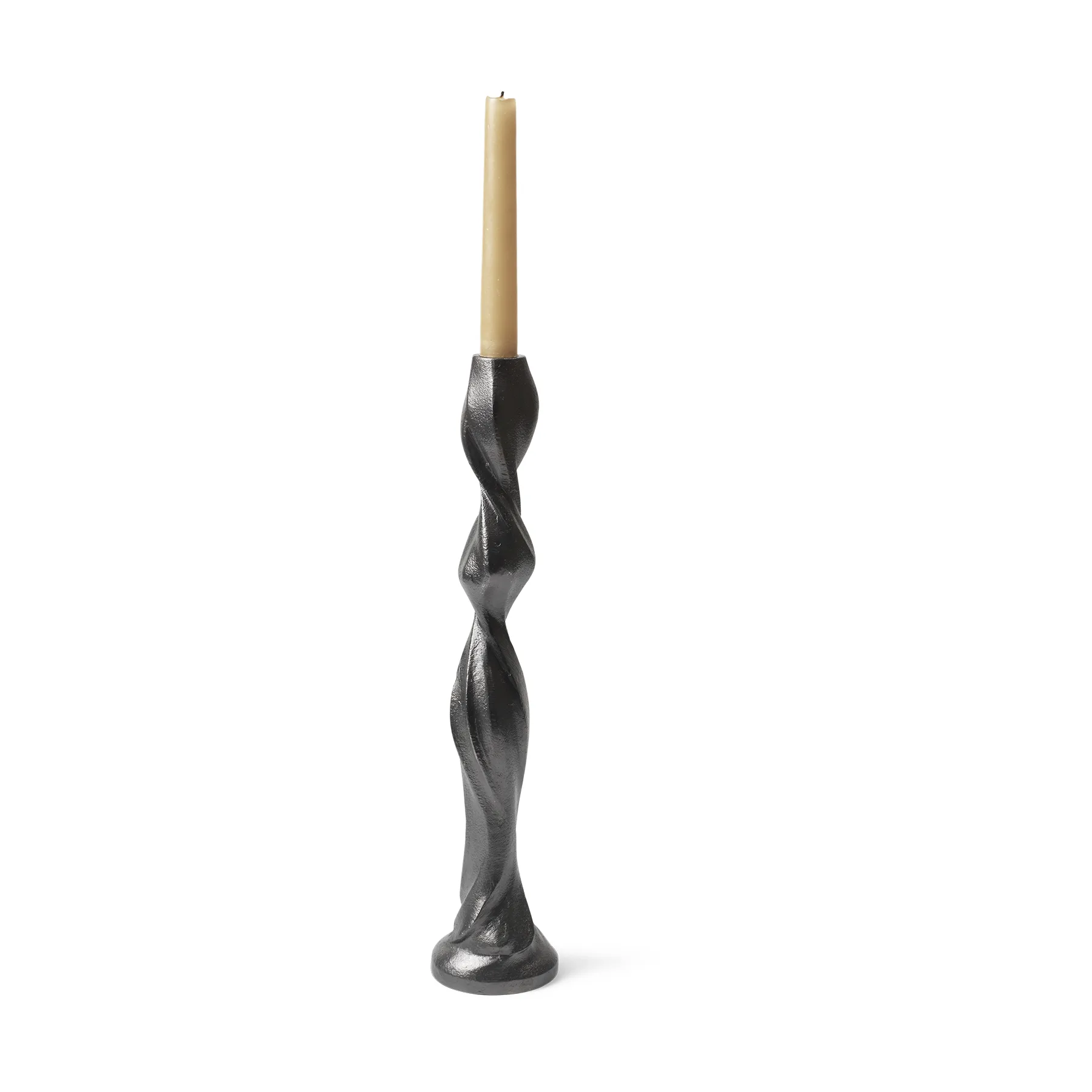 Gale candlestick 38 cm, Blackened Aluminium Ferm Living