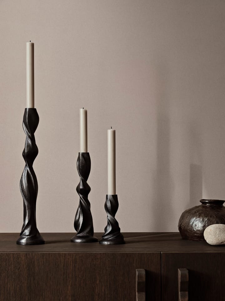 Gale candlestick 38 cm, Blackened Aluminium Ferm Living